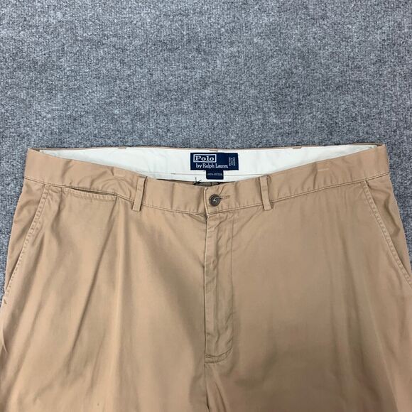 Polo Ralph Lauren Pant Mens 38 Warm Stone Chino High Rise Flat Front Cotton - Picture 3 of 16